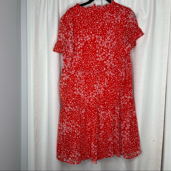 NWT DKNY Dark Orange Floral Dress - Picture 4 of 6